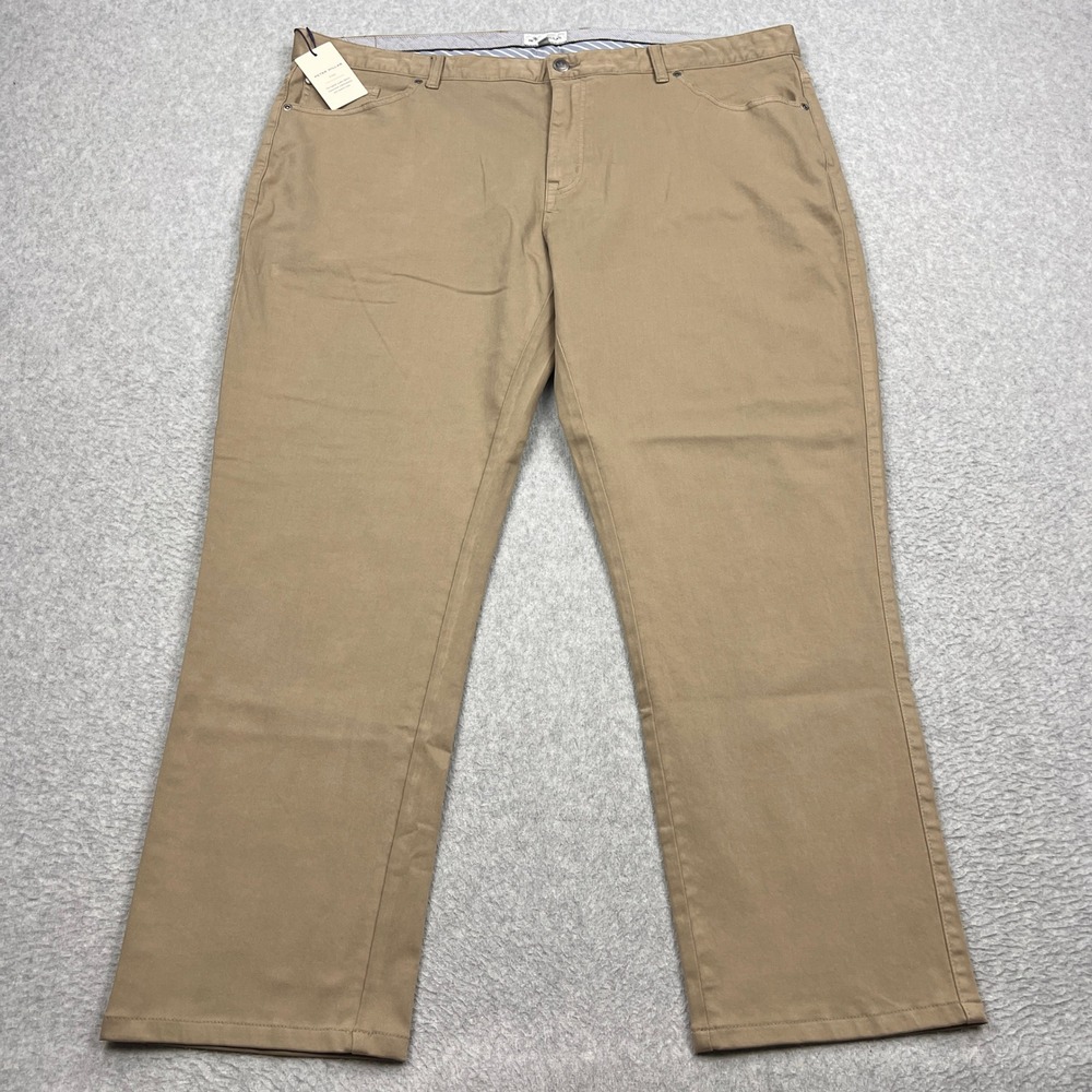NEW Peter Millar Ultimate Sateen Five Pocket Pants Mens‎ 42 Tan Stretch Twill